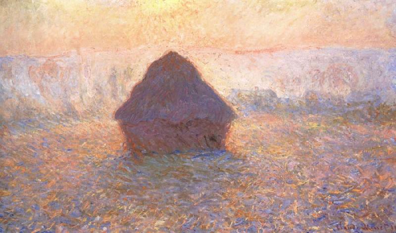 Claude Monet Grainstack,Sun in the Mist oil painting picture